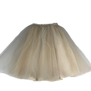 Anthropologie Alexandra Grecco Ivory Tulle Skirt 6 Midi HOCO Event Fairy Ballet